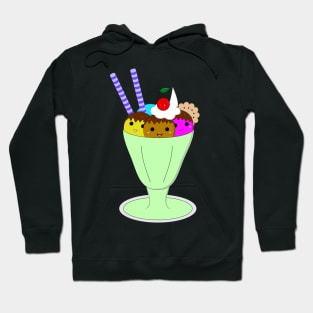 Cute Kawaii Ice cream with cherry Hoodie